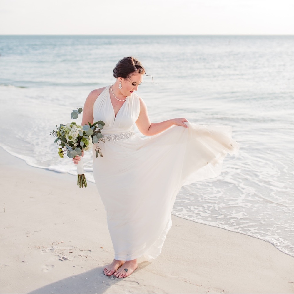 Tulle BHLDN ivory dress